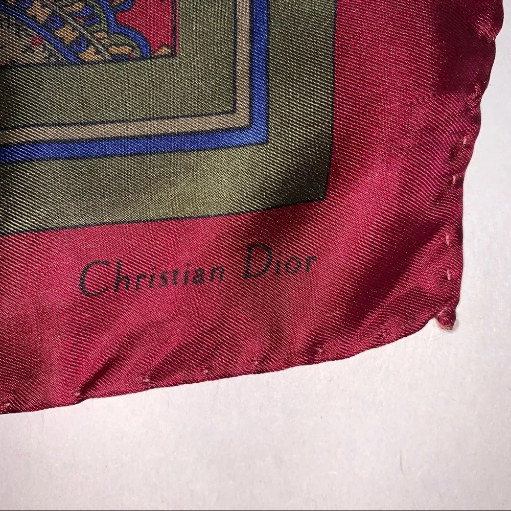 vintage CHRISTIAN DIOR MONSIEUR paisley SILK gavroche scarf